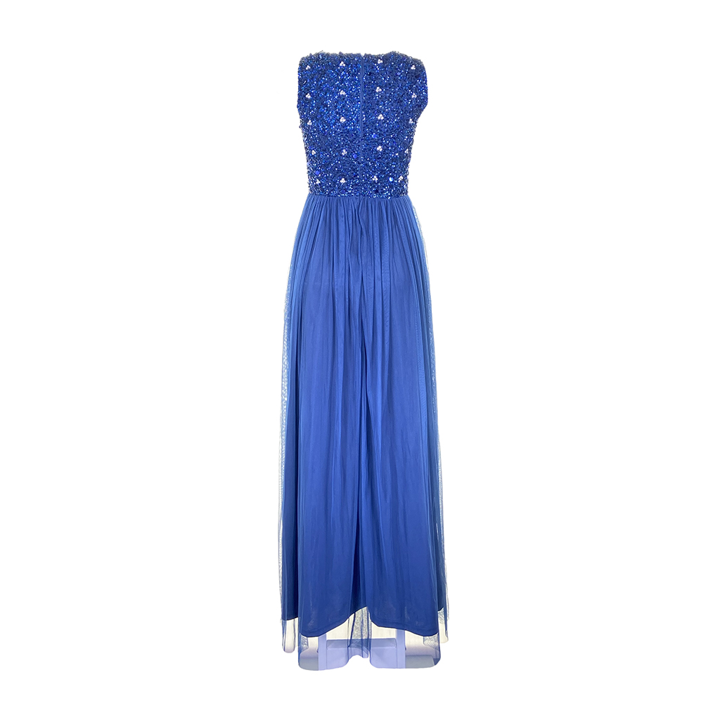 Alternative view of ABITO LUNGO PAILLETTES BLU