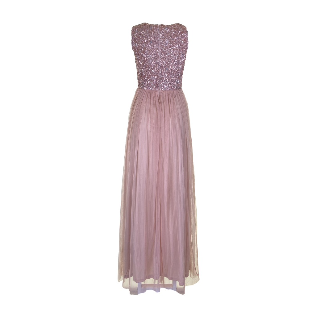 Alternative view of ABITO LUNGO PAILLETTES ROSA ANTICO