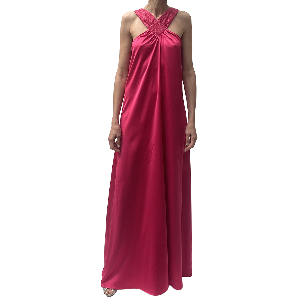 ABITO LUNGO DIAMANTE FUCSIA