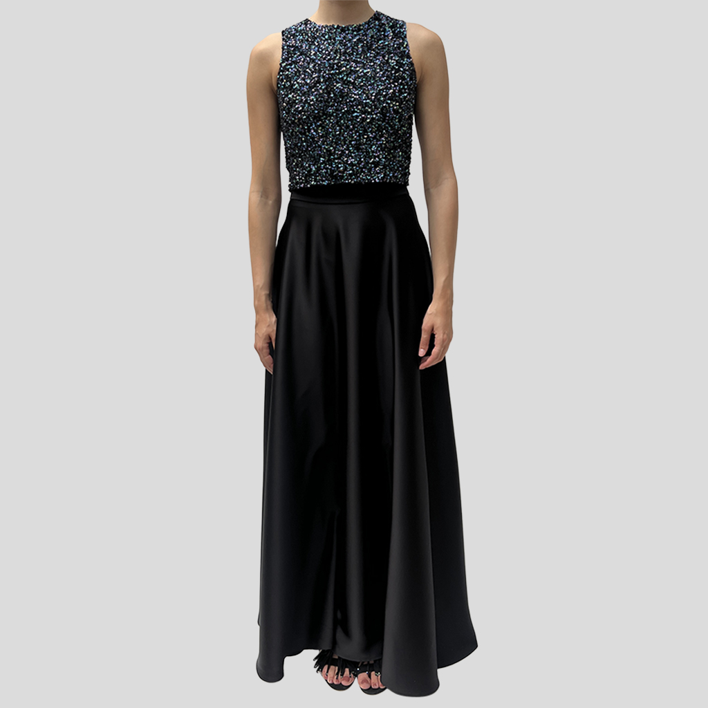 GONNA LUNGA A RUOTA NERO