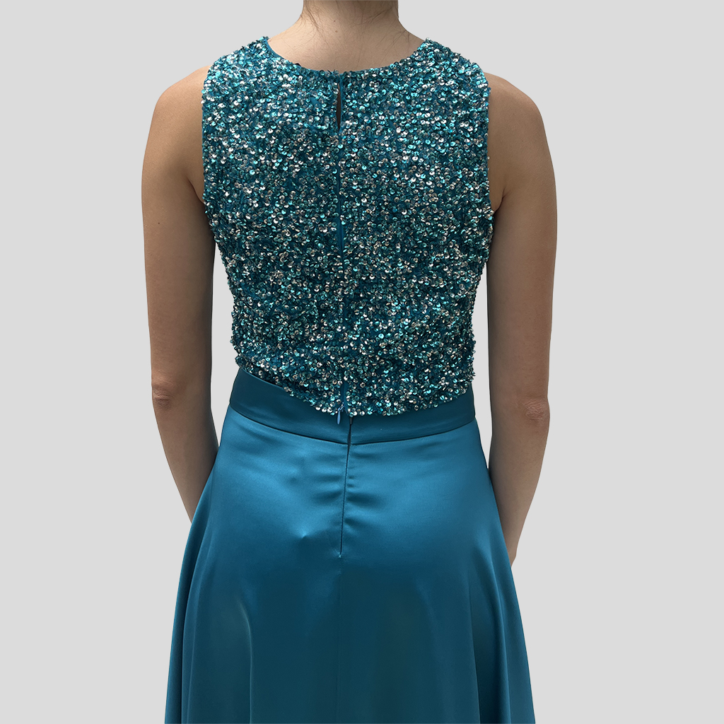 Alternative view of TOP PAILLETTES PETROLIO