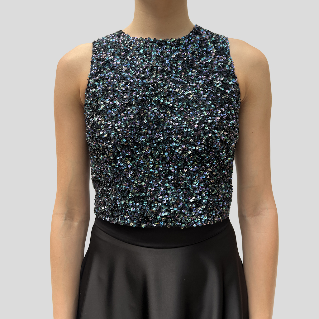 TOP PAILLETTES IRIDESCENTE