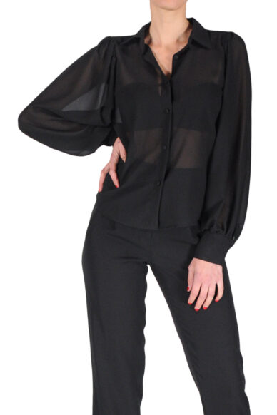 Alternative view of CAMICIA MANICA LANTERNA NERO