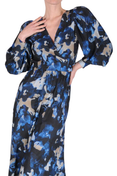 Alternative view of TOP CON FIOCCO IN VITA ASTRATTO BLU