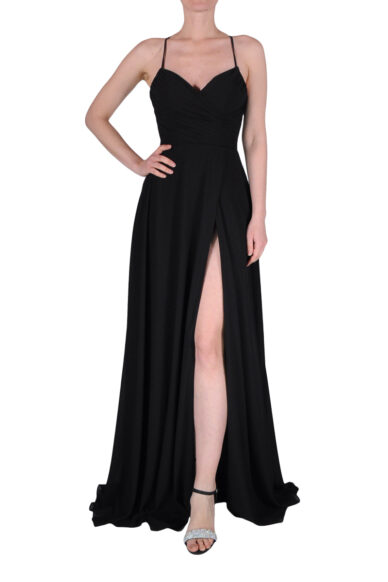 Alternative view of ABITO LUNGO SCOLLO TOTALE INCROCIO DIETO NERO