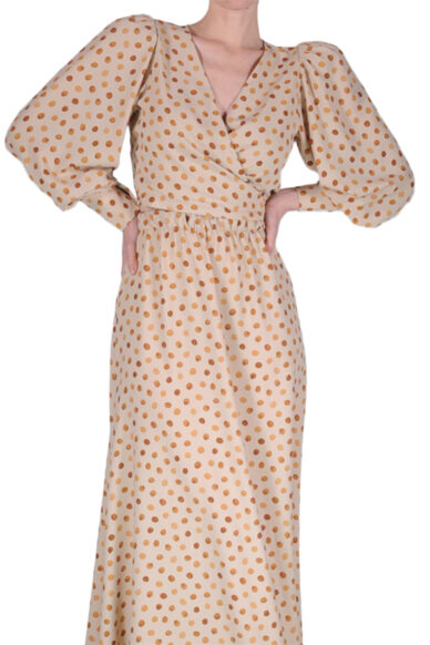 TOP CON FIOCCO IN VITA POIS BEIGE