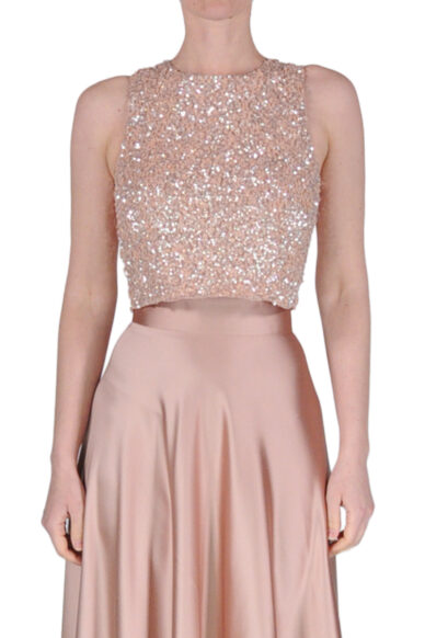 Alternative view of TOP PAILLETTES ROSA