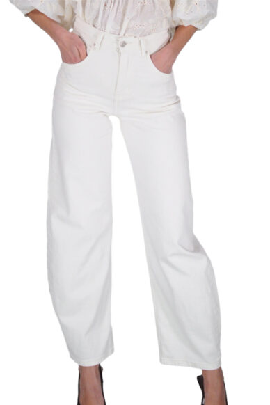 JEANS BALLOON BIANCO