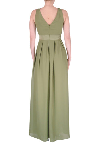 Alternative view of ABITO LUNGO SCOLLO INCROCIATO SENZA MANICHE SALVIA