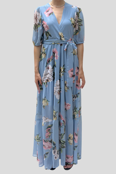 abito lungo balze FIORI POLVER