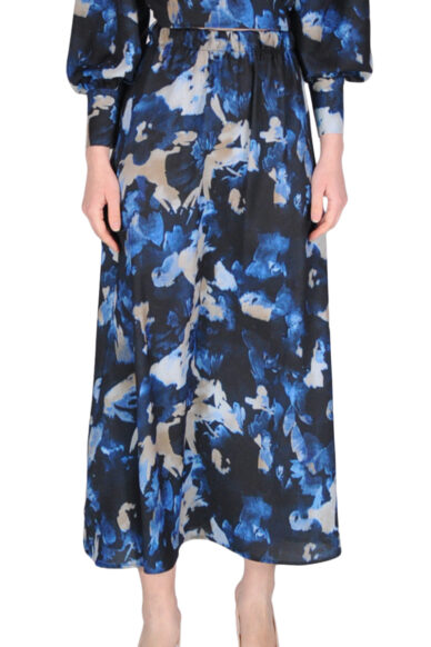 GONNA A MATITA ASTRATTO BLU