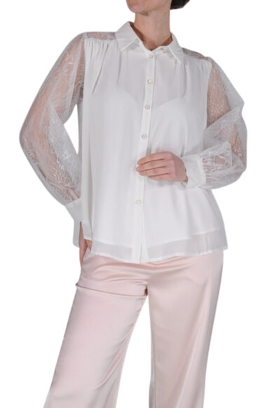 CAMICIA MANICA LUNGA PIZZO BIANCO