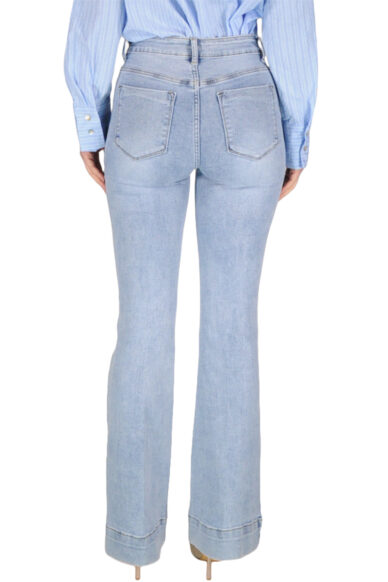 Alternative view of JEANS ZAMPA RISVOLTO LIGHT BLUE