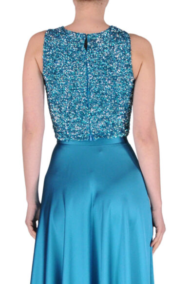 Alternative view of TOP PAILLETTES PETROLIO