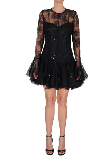ABITO MINI TULLE BALZE NERO
