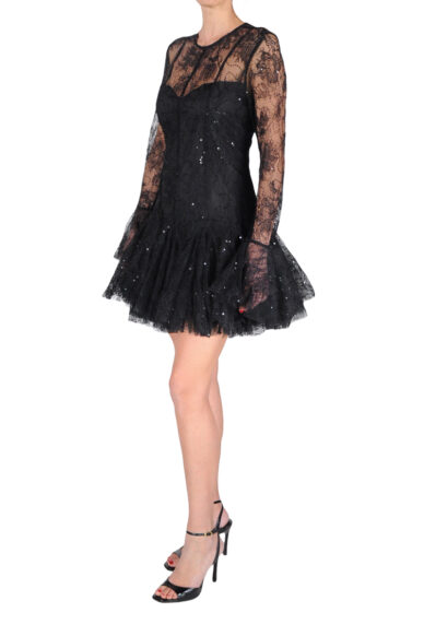 Alternative view of ABITO MINI TULLE BALZE NERO