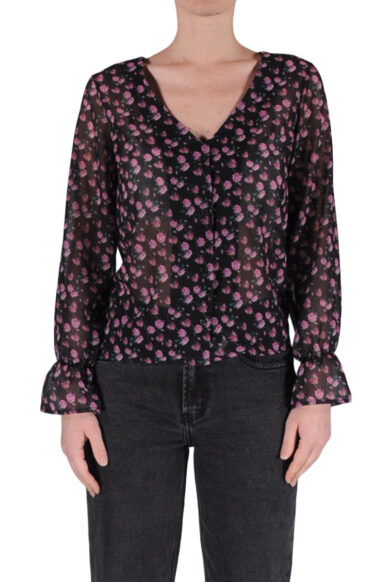 CAMICIA SCOLLO V MINI FIORI N