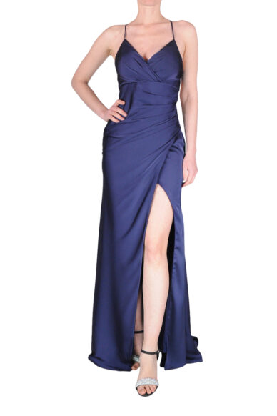 ABITO LUNGO SCOLLO TOTALE INCROCIO DIETO NAVY