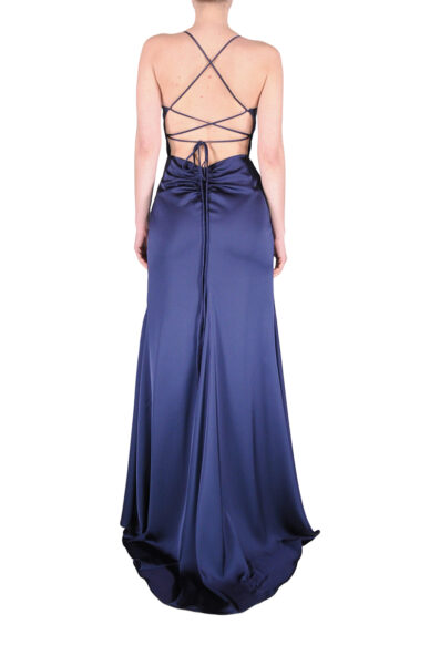 Alternative view of ABITO LUNGO SCOLLO TOTALE INCROCIO DIETO NAVY