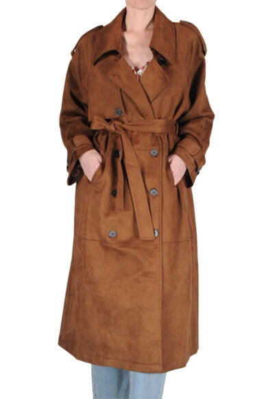 CAPPOTTO 2 PETTI E  CINTA MARRONE