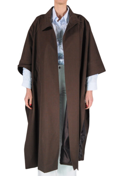 MANTELLA TRENCE LUNGA MARRONE