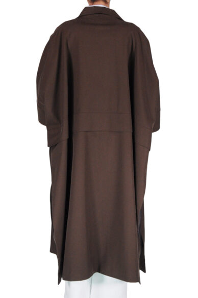 Alternative view of MANTELLA TRENCE LUNGA MARRONE