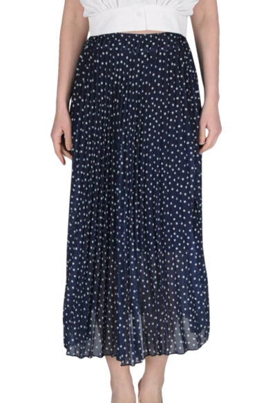 Alternative view of GONNA MIDI PLISSE POIS BLU