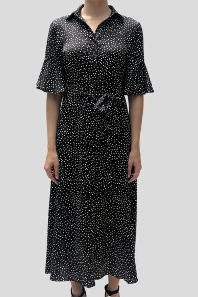 CHEMISIERE MANICA VOLAN POIS NERO