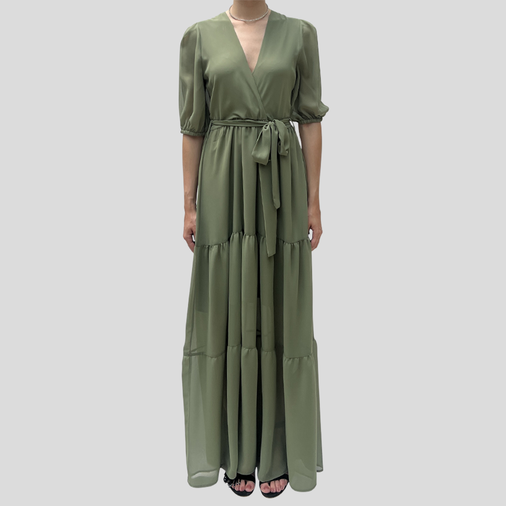 abito lungo balze SALVIA