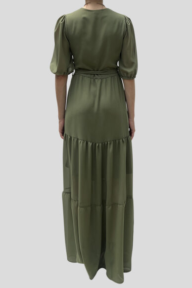 Alternative view of abito lungo balze SALVIA