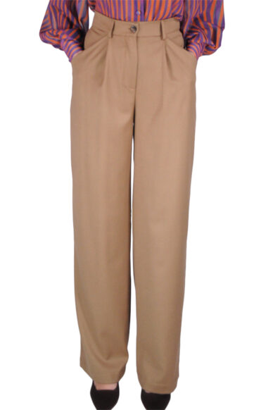 pantalone pences ampio cammello
