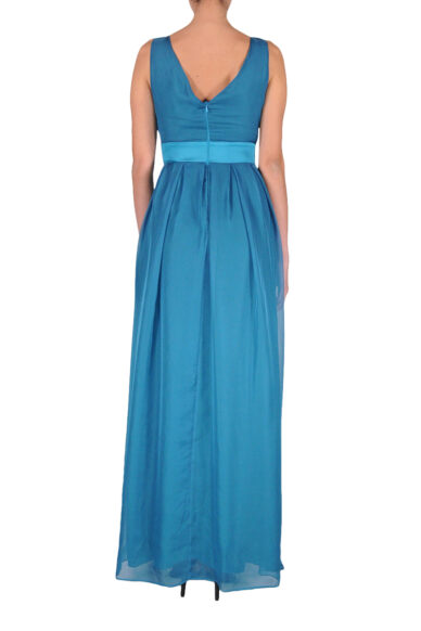 Alternative view of ABITO LUNGO SCOLLO INCROCIATO SENZA MANICHE PETROLIO