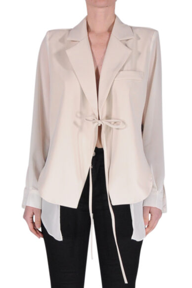 BLAZER CHIFFON DIETRO AVORIO