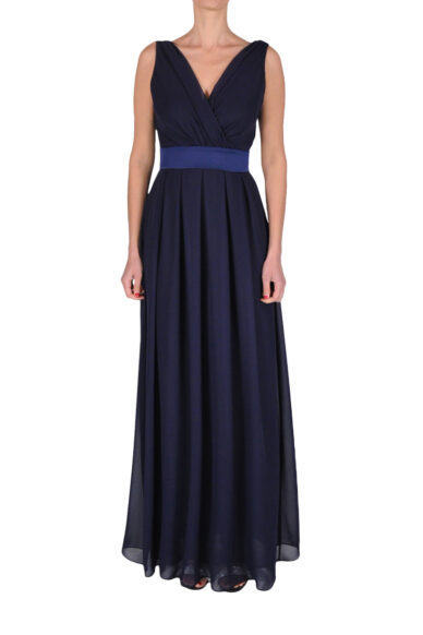 ABITO LUNGO SCOLLO INCROCIATO SENZA MANICHE NAVY