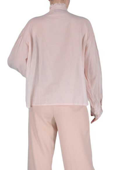 Alternative view of CAMICIA ROUCHES POLSI COLLO ROSA