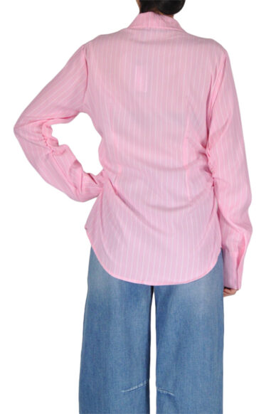 Alternative view of CAMICIA LUNGA AVVITATA RIGHE ROSA