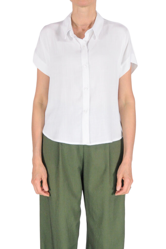 CAMICIA OVER MANICA CORTA BIANCO