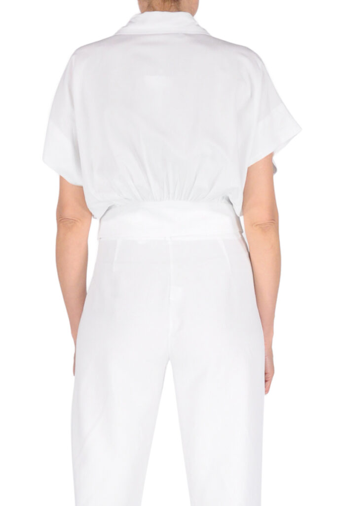 Alternative view of CAMICIA CROP MANICA CORTA BIANCO