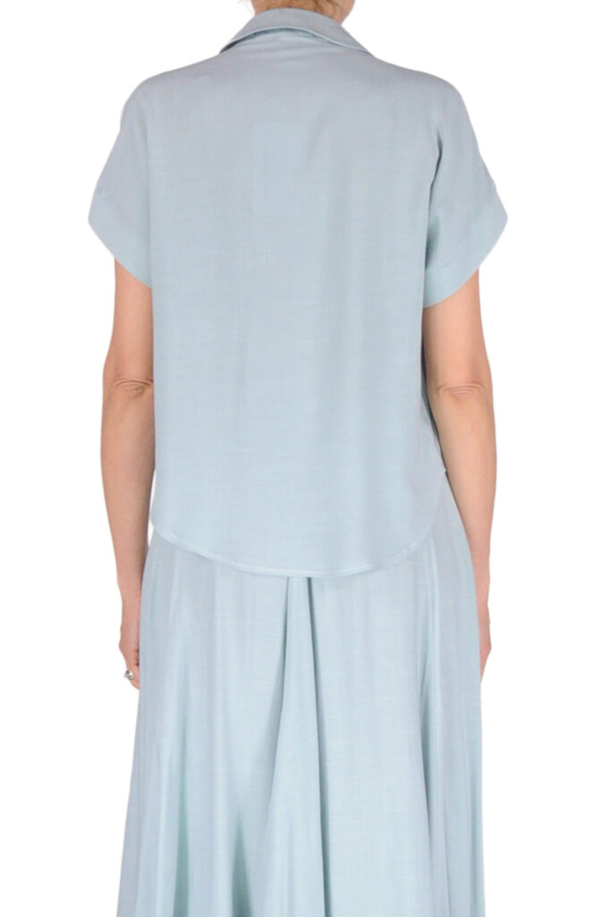 Alternative view of CAMICIA OVER MANICA CORTA CELESTE