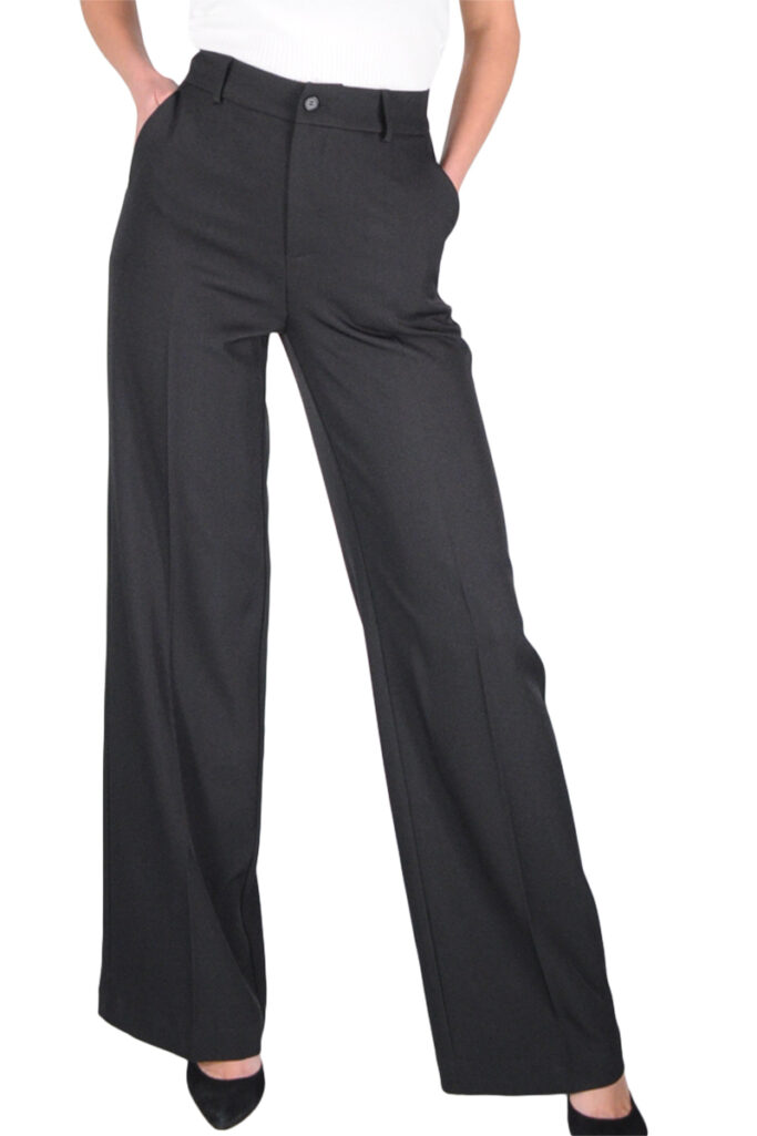 PANTALONE CON PENCES NERO