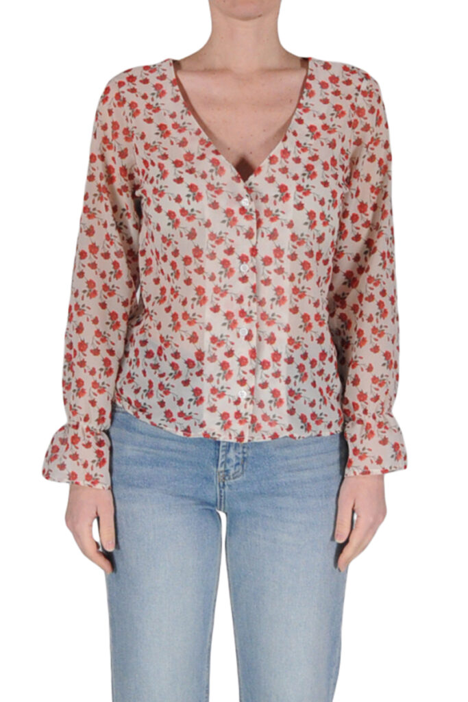 CAMICIA SCOLLO V MINI FIORI R