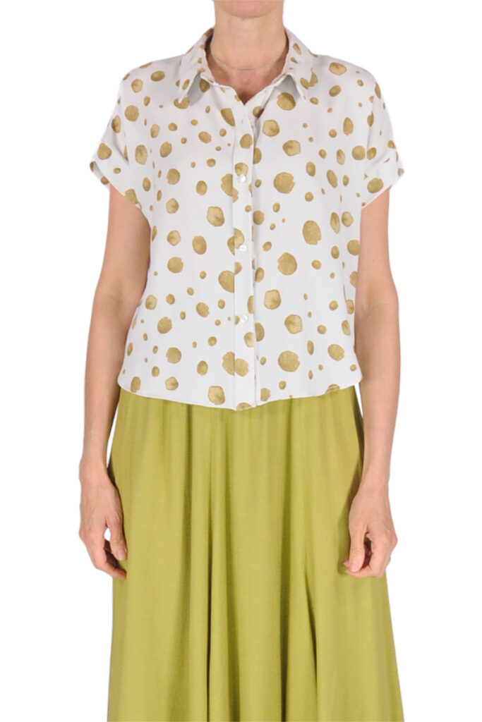 CAMICIA OVER MANICA CORTA POI S VERDE