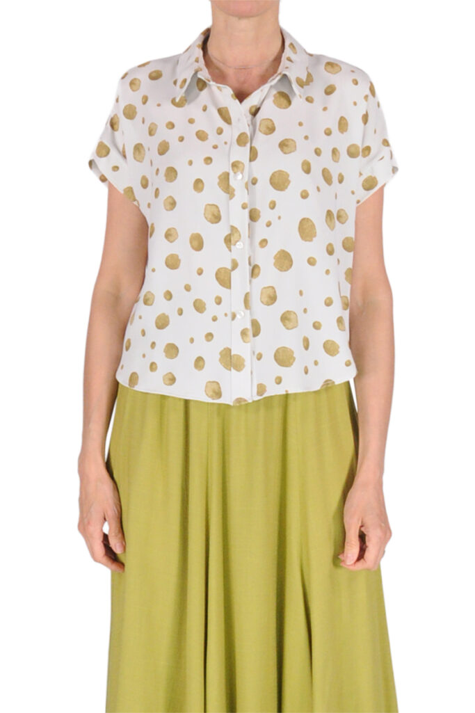 CAMICIA OVER MANICA CORTA POI S VERDE