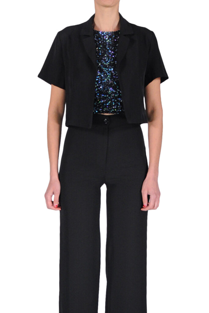 BLAZER MANICA CORTA NERO