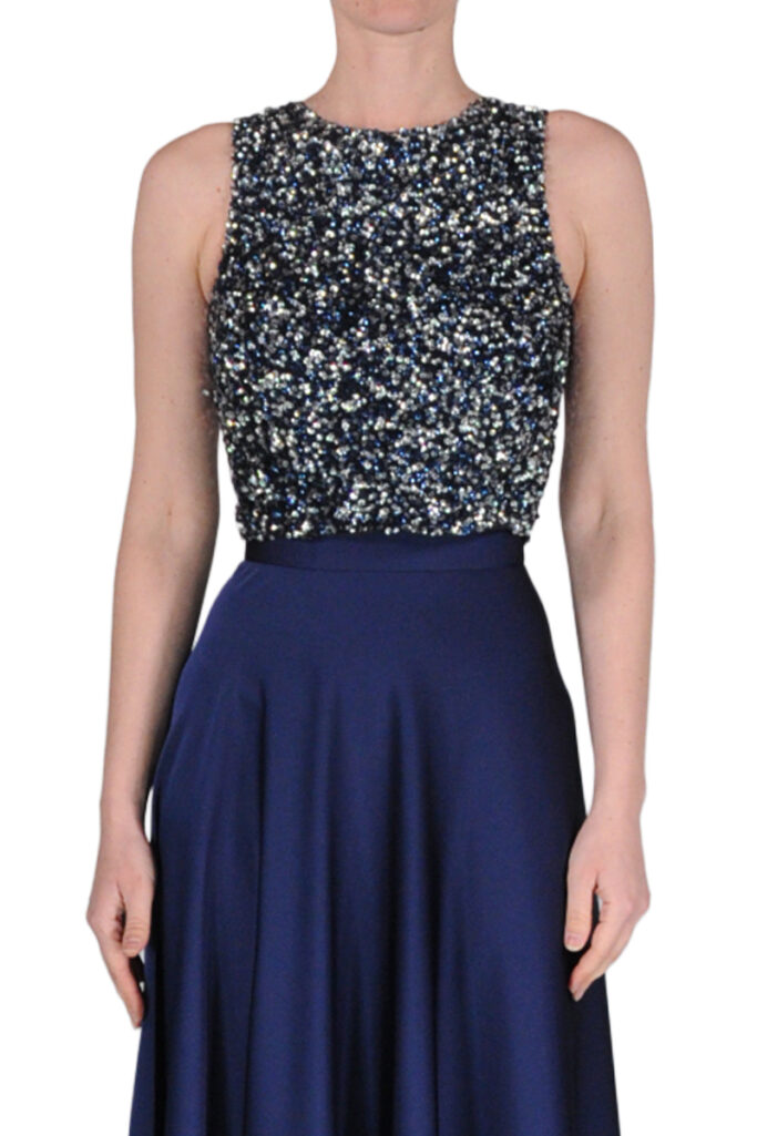 TOP PAILLETTES NAVY
