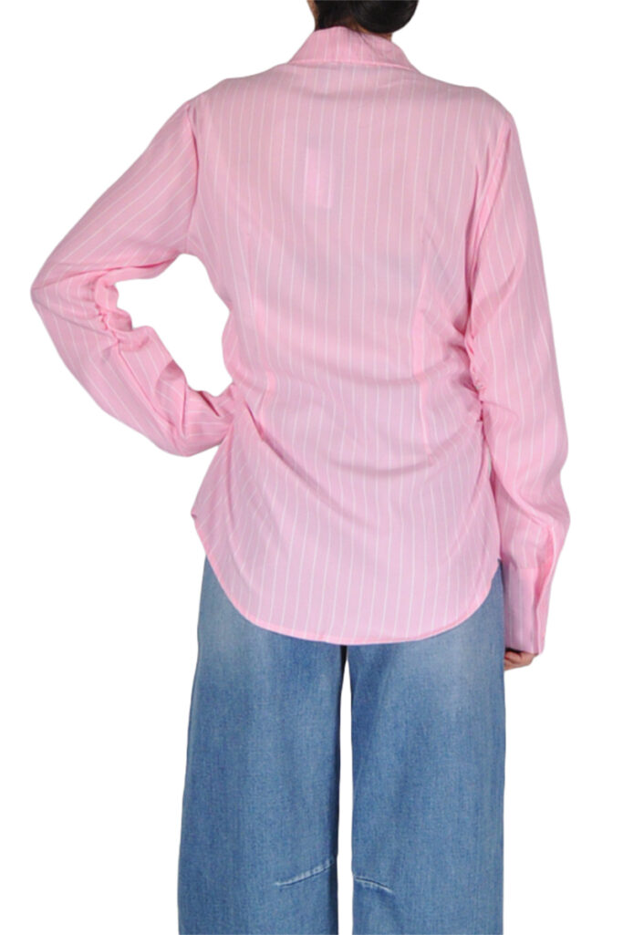 Alternative view of CAMICIA LUNGA AVVITATA RIGHE ROSA