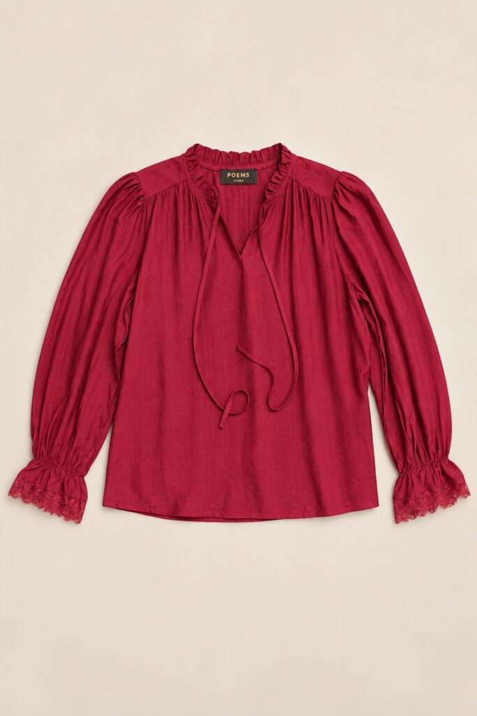 Alternative view of BLUSA LACCETTO BORDEAUX