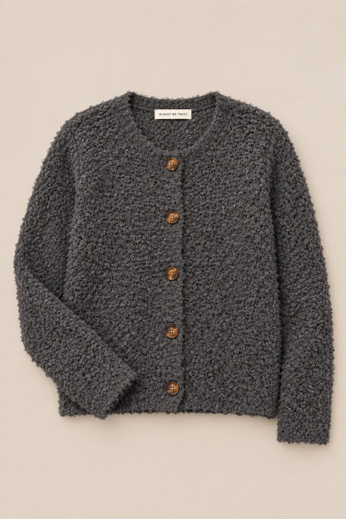 Alternative view of CARDIGAN PECORELLA GRIGIO