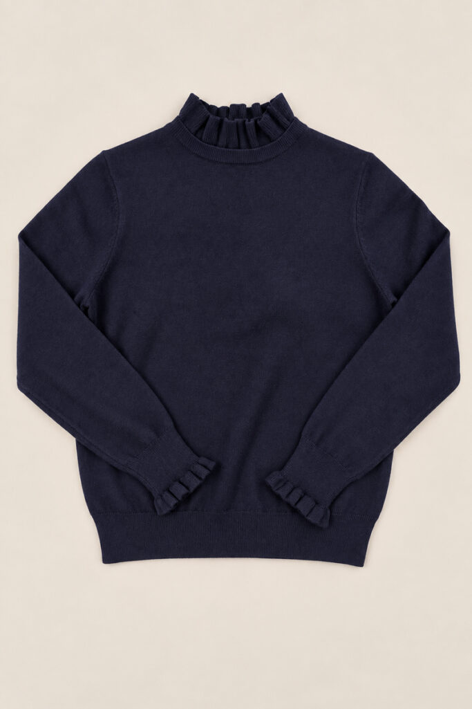Alternative view of PULL COLLO ALTO ROUCHES NAVY