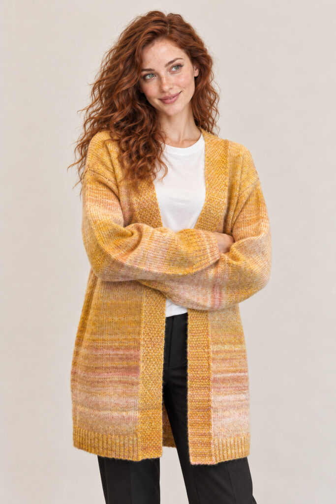 MAXI CARDIGAN GIALLO